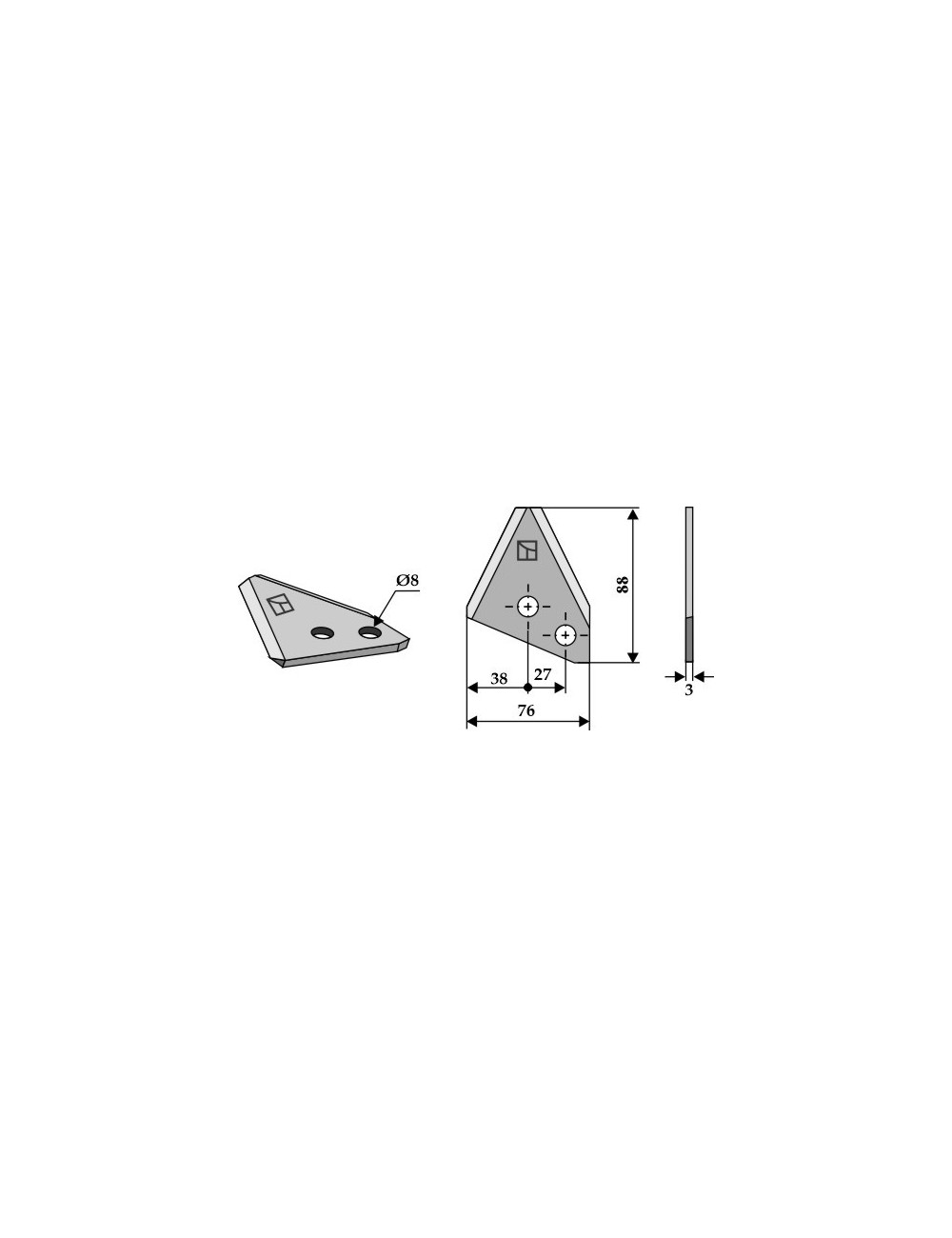 Couteau pour mélangeurs de fourrage