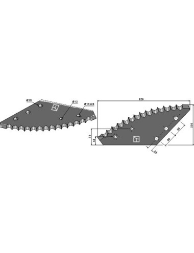 Couteau pour mélangeurs de fourrage