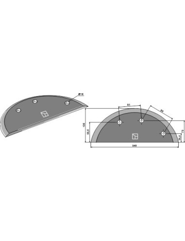 Couteau pour mélangeurs de fourrage