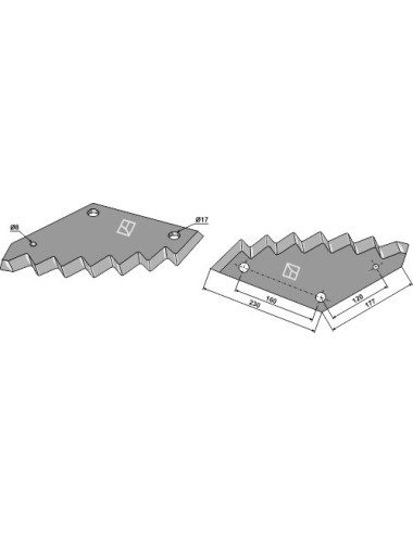 Couteau pour mélangeurs de fourrage
