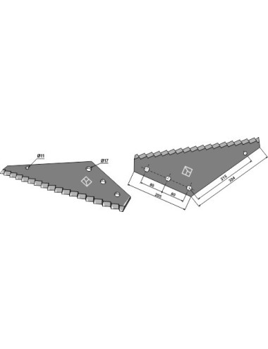 Couteau pour mélangeurs de fourrage