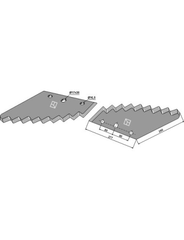 Couteau pour mélangeurs de fourrage