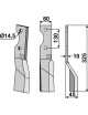 Dent rotative, modèle droit