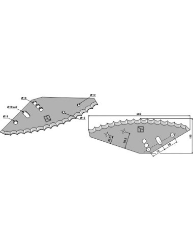 Couteau pour mélangeurs de fourrage