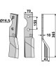 Dent rotative, modèle droit