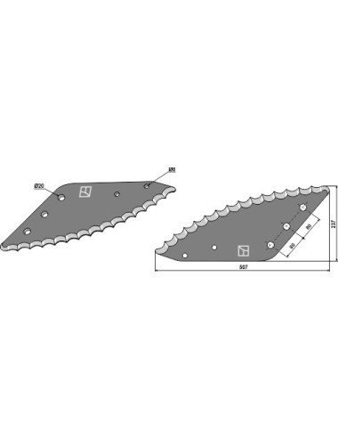 Couteau pour mélangeurs de fourrage