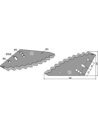 Couteau pour mélangeurs de fourrage