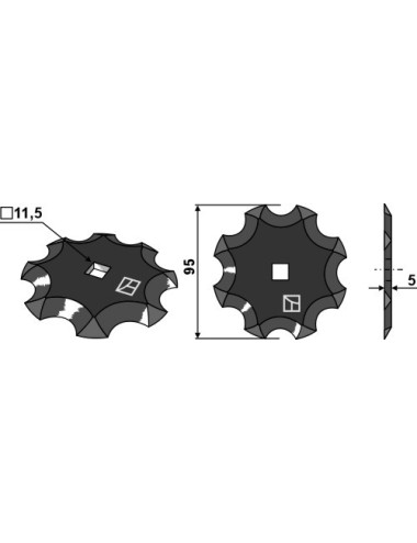 Couteau pour mélangeurs de fourrage