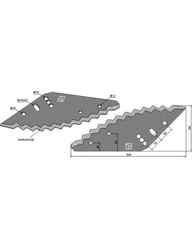 Couteau pour mélangeurs de fourrage