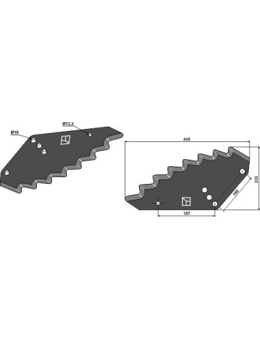 Couteau pour mélangeurs de fourrage