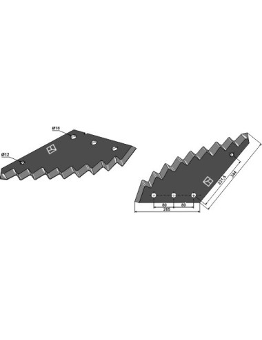Couteau pour mélangeurs de fourrage