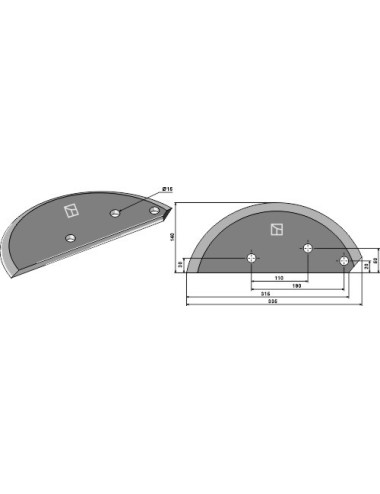 Couteau pour mélangeurs de fourrage