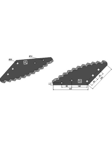 Couteau pour mélangeurs de fourrage