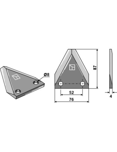 Couteau pour mélangeurs de fourrage