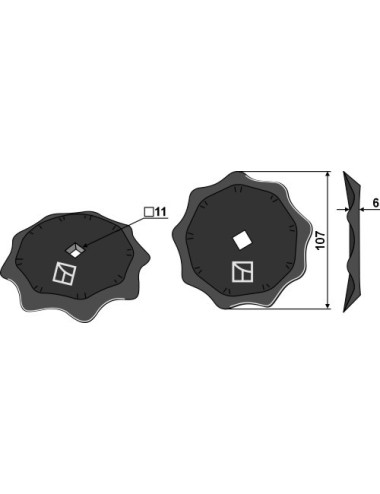 Couteau pour mélangeurs de fourrage