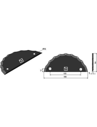 Couteau pour mélangeurs de fourrage