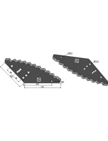 Couteau pour mélangeurs de fourrage
