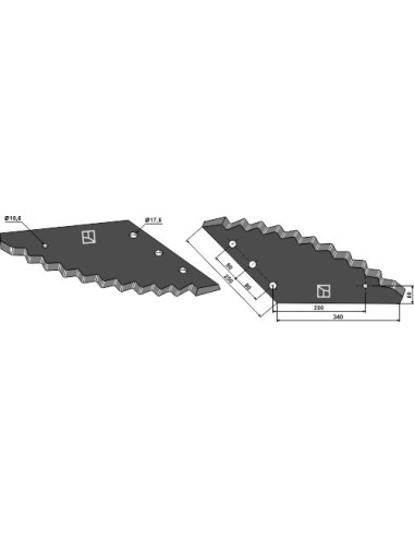 Couteau pour mélangeurs de fourrage