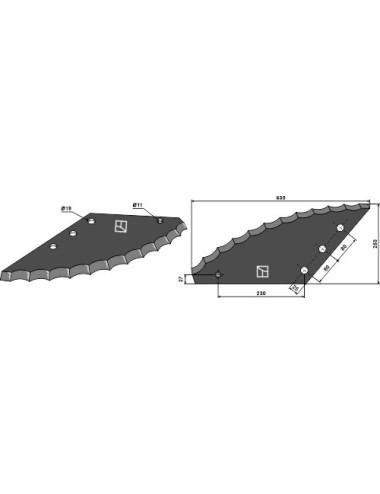 Couteau pour mélangeurs de fourrage
