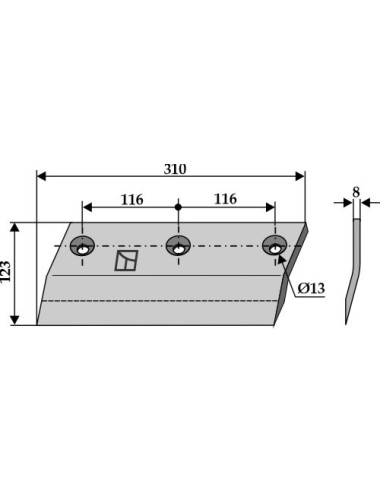 Couteau latéral gauche