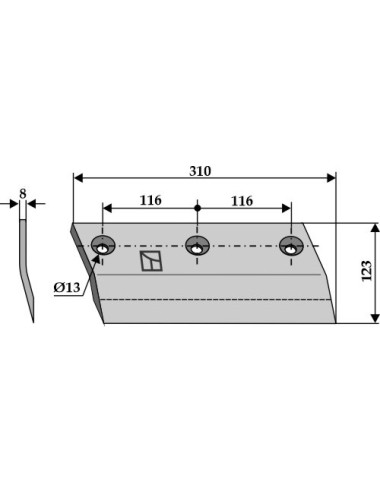 Couteau latéral droit