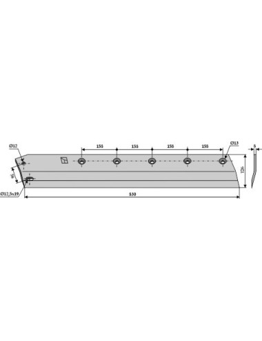 Couteau latéral gauche