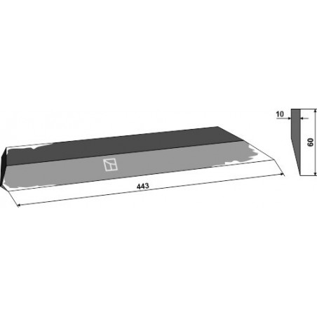 Couteau latéral 443mm - modèle gauche