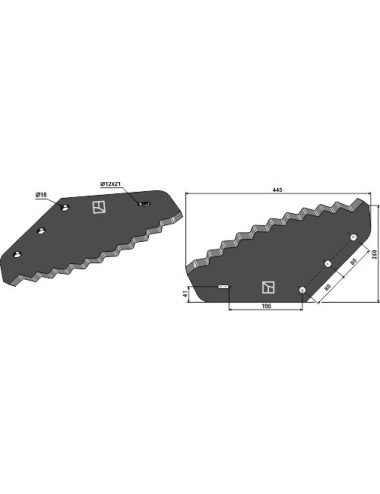 Couteau pour mélangeurs de fourrage