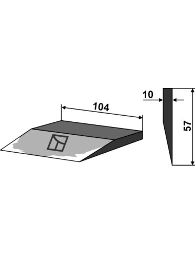 Couteau latéral 104mm