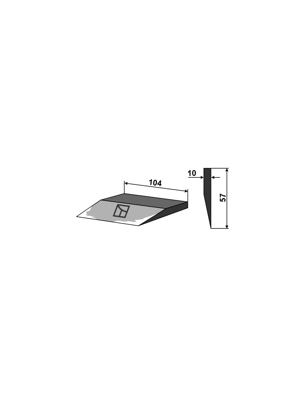 Couteau latéral 104mm