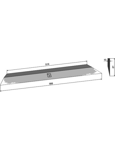 Couteau latéral 580mm