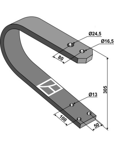 Dent de fenaison 80x20