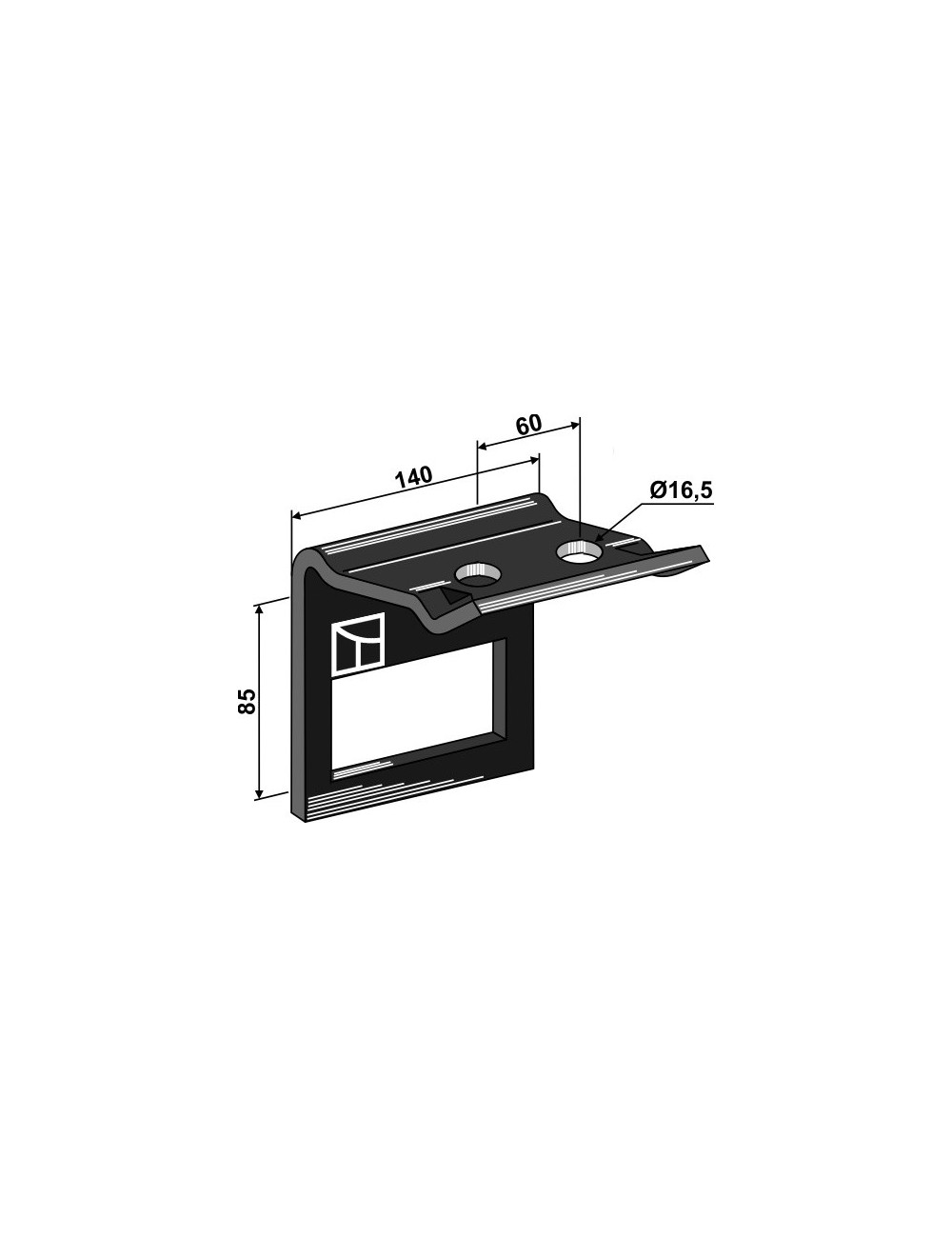 Bride de fixation pour dent 100x16