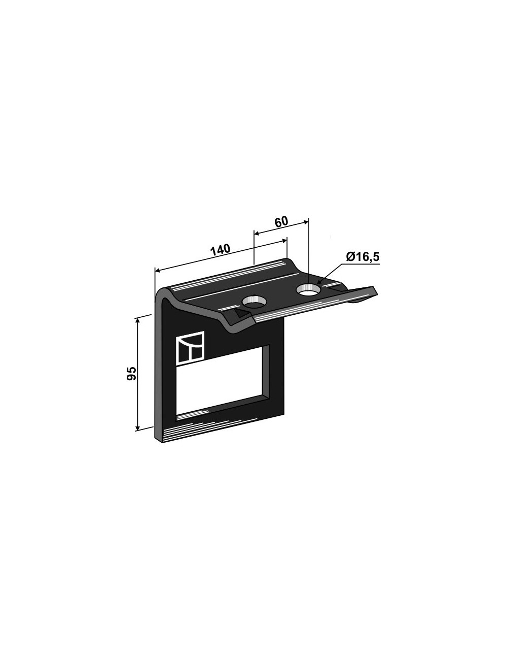 Bride de fixation pour dent 100x16