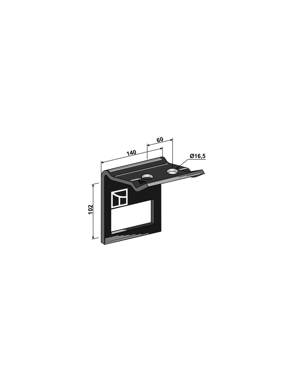 Bride de fixation pour dent 100x16