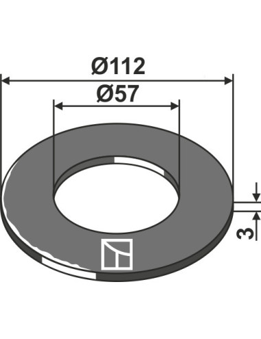 Rondelle-ressort - Ø112x3xØ57