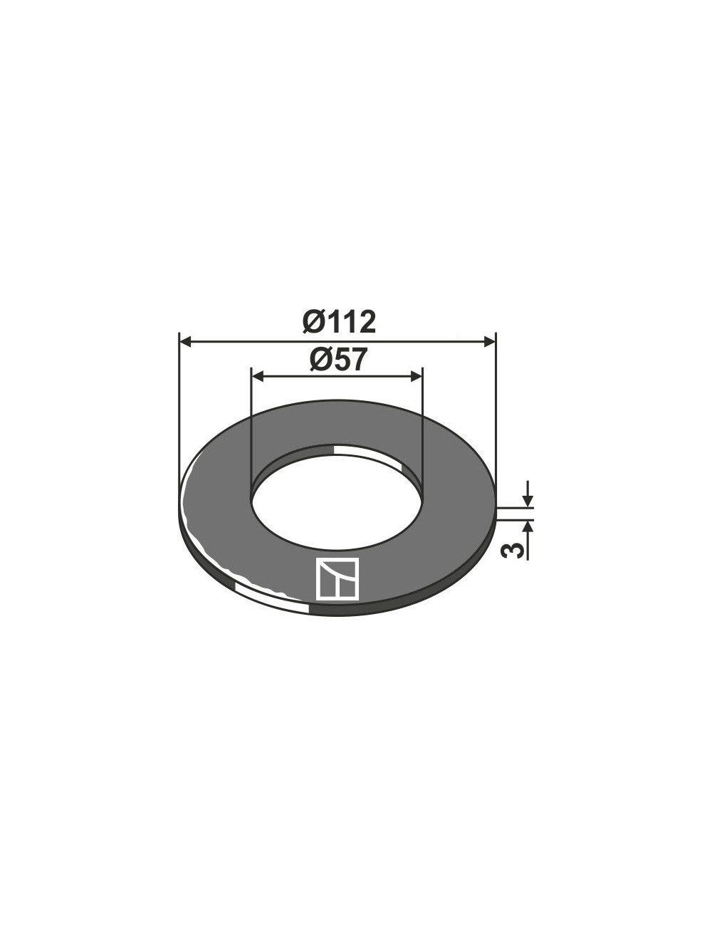 Rondelle-ressort - Ø112x3xØ57