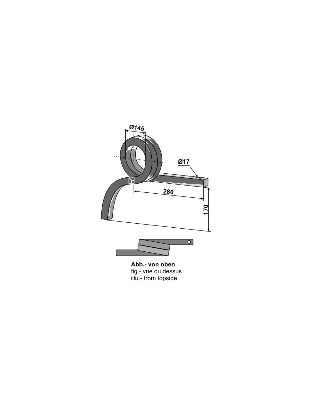 Dent double spire, droite