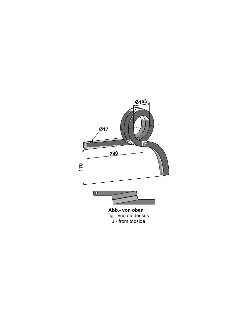 Dent double spire, gauche