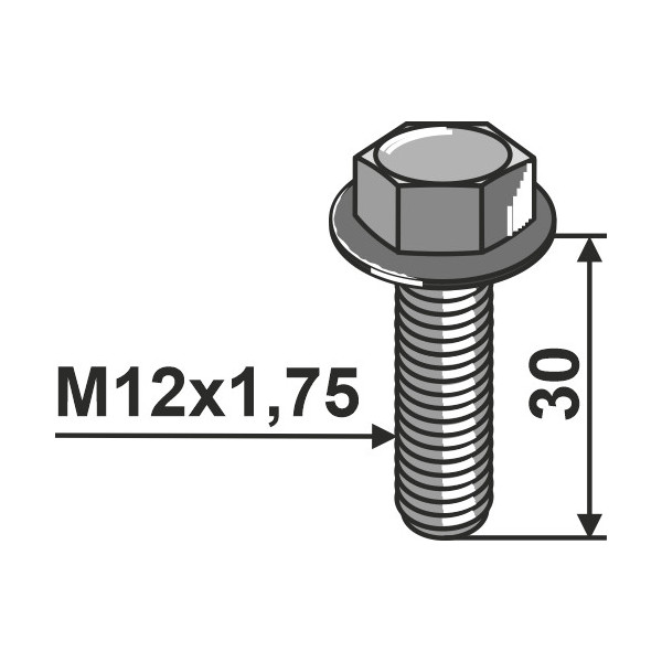 Boulon de serrage M12x1,75