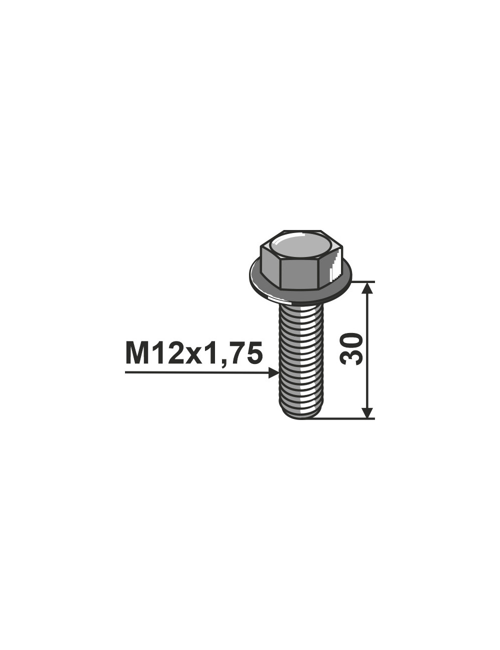 Boulon de serrage M12x1,75