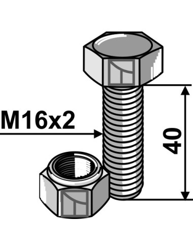 Boulon avec écrou à...