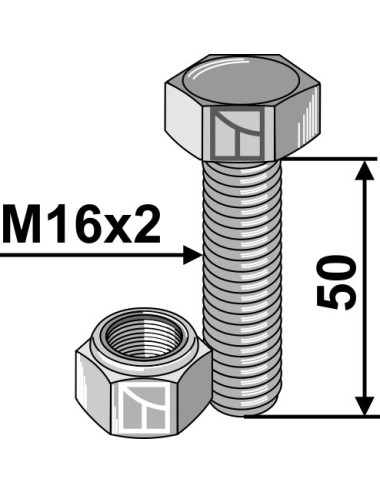 Boulon avec écrou à...