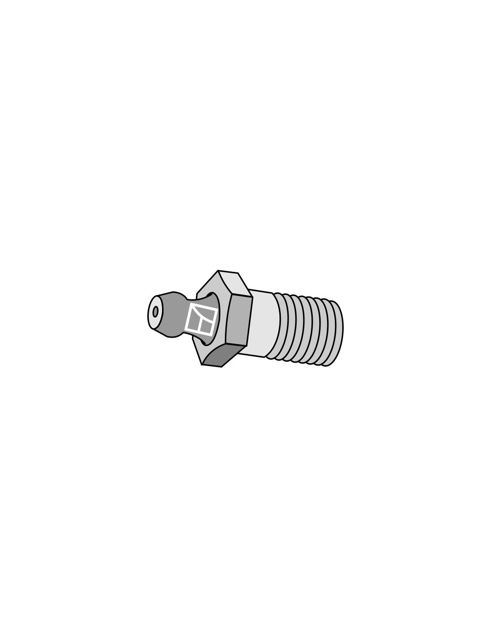 Raccord fileté de graissage M10