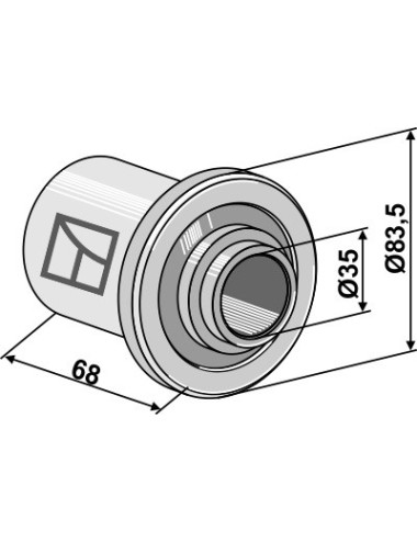 Pièce intercalaire - 68mm