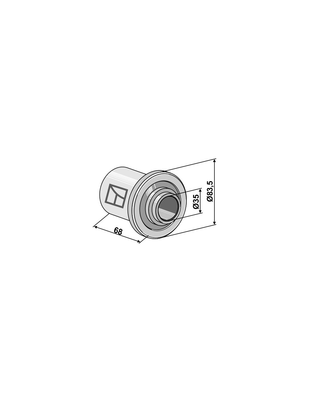 Pièce intercalaire - 68mm