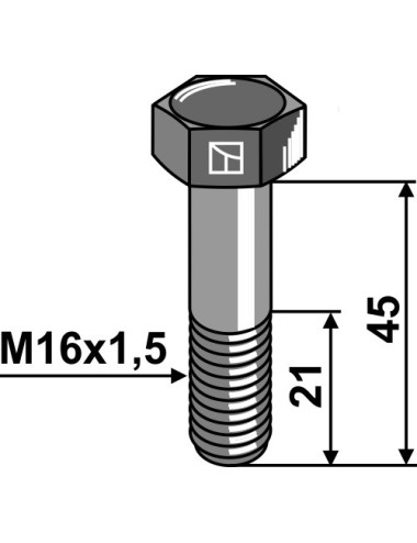 Boulon à tête hexagonale...