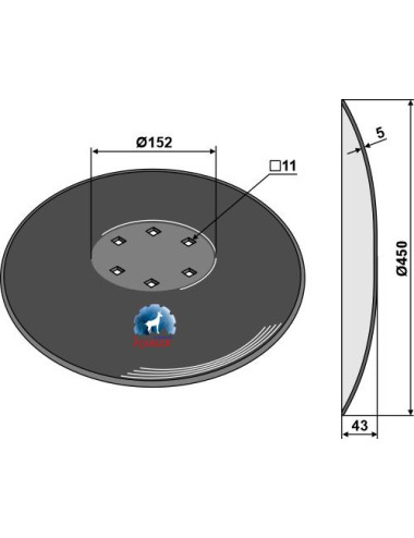 Disque lisse - Ø450x5