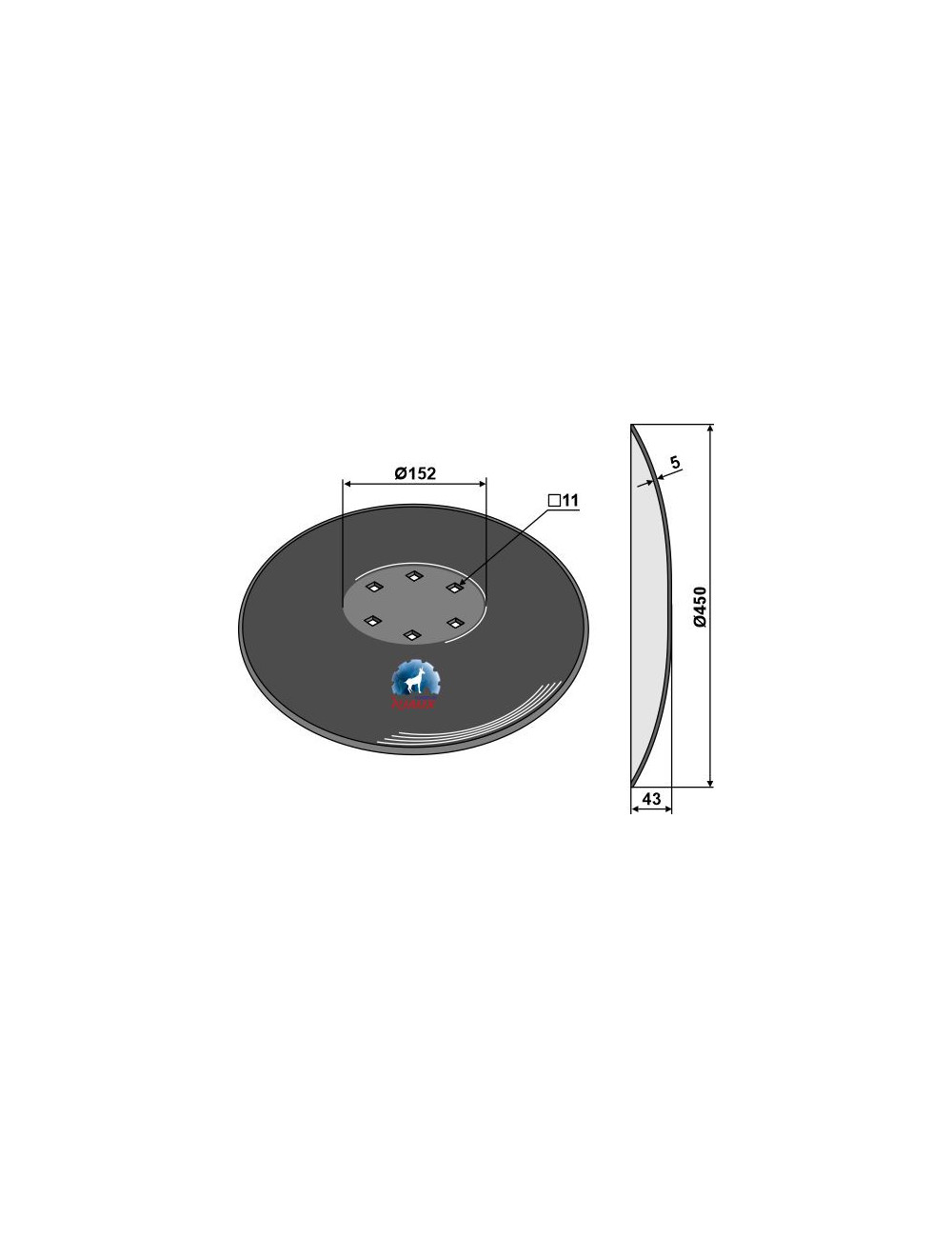 Disque lisse - Ø450x5