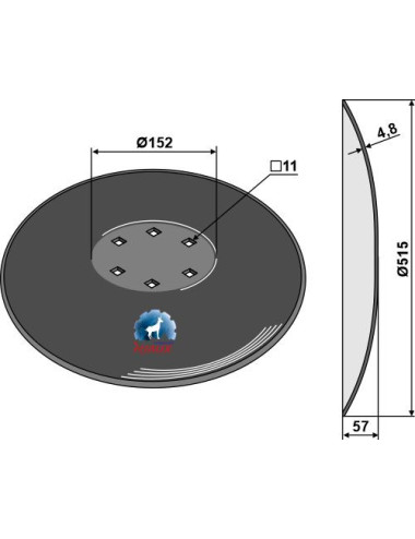 Disque lisse - Ø515x4,8